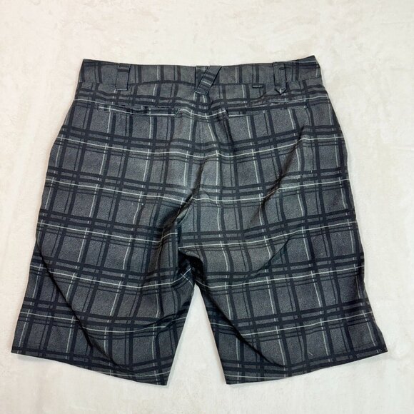 Oakley Bermuda Plaid Shorts Gray Golf Casual Active Wear Men’s Size 32W - Picture 11 of 12
